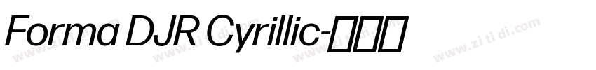 Forma DJR Cyrillic字体转换